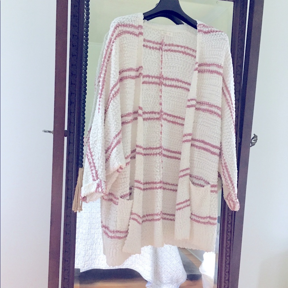 Chenille sweater/cardigan.